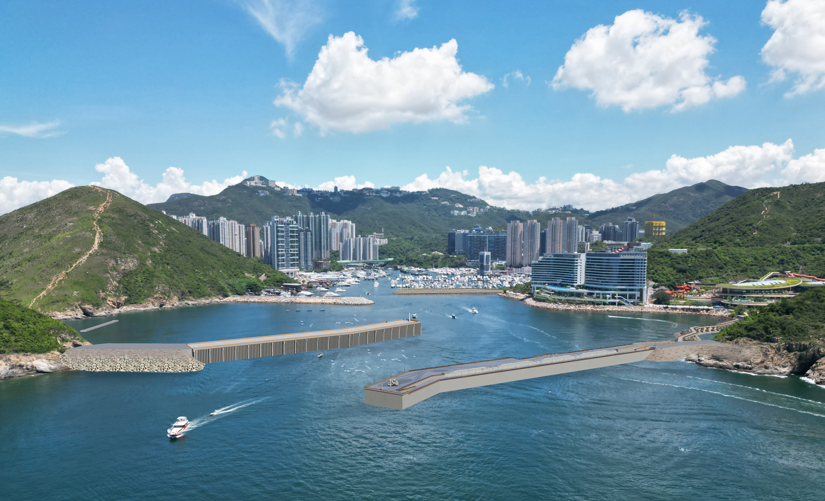 Expansion of Aberdeen Typhoon Shelter – aerial view